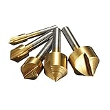 [ 新規 ] 5 PC 6 mm 19 mm チタン皿穴面取りカッタードリルを押し
