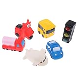 Fenteer 全6点　車モデル　赤ちゃん　贈り物　お風呂　おもちゃ　ミニ　浮動動物おもちゃ