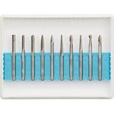 トラスコ中山:TRUSCO 超硬バーセットAシリーズ 軸3mm 刃径3mm 10本セット TB-A030-10S 型式:TB-A030-10S（1セット:10本入）