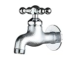 蛇口 水道 野外用 水栓 スタンダードフォーセット 十字 鋳肌メッキ JWWA 日本水道協会認定品 オンリーワンクラブ GM3-F-204