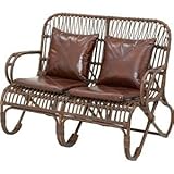 2人掛けベンチソファー 【Timeless Tender】(タイムレステンダー) マランガ 東谷 TTF-129BR ブラウン 【完成品】【代引不可】