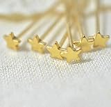 星のTピン スター ティーピン ハンドメイド金具 留め具 10本セット 布 生地 シルバー