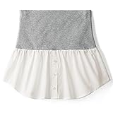 産後兼用マタニティ重ね着風お腹カバー　　（無地）オフホワイト　サイズ:マタニティＭ