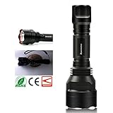 BAMBER クリー LED 240ルーメン IPX-7耐水性 キャンプ トーチ 屋外スポーツ用ランプ C8戦術懐中電灯