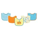 Luvable Friends Character Bib with Waterproof Backing 5-Pack, Yellow by Luvable Friends [並行輸入品]