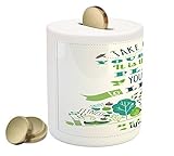 Fitness Piggy Bank by Ambesonne、ボディis the only place you have to live in医療Motivation Active Lifeフレーズ