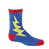 Sock it To Me (ソックイットトゥーミー) キッズ ソックス アメリカ発 おしゃれな子供靴下 Junior Crew: Super Hero! Blue & Yellow【正規輸入品】