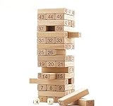 【 Alnair 】 木製 バランスゲーム おもちゃ ミニ 子供 カラー 木 バランスゲーム数字パズル 木のおもちゃ (原色)
