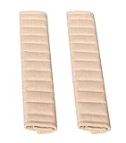 2 PCSリネンカーシートベルトショルダーパッドシートベルトパッド、ベージュ