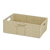 コーナンオリジナル クラフトバスケットハーフ アイボリー KOF18-6551 アイボリー