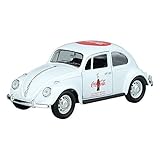 Motor City Classics 1:24 Hundred Years Anniversary White VW Beetle [並行輸入品]