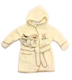 Spasilk 100% Cotton Hooded Terry Bathrobe with Booties, Brown Bear, 0-9 Months by Spasilk [並行輸入品]