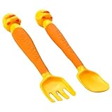 Piyo Piyo 2 Piece Bendable Spoon/Fork [並行輸入品]