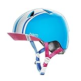 Bern(バーン) NINA(Visor付) Gloss Cyan Racing Stripe Pink Visor XS-S：48-51.5