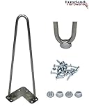 16 "ヘアピン脚3 / 8 " [ブラックまたはRaw ]脚プロテクター( 4 ) +ネジ( 25 ) [セットof 4 ] – メタル脚 – コーヒーテーブル脚 – デスク脚 – 家具脚 – Mi