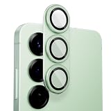 レンズカバー Samsung Galaxy S25用 カメラフィルム アルミ合金製 9H強化ガラス 傷防止 レンズ保護 耐衝撃 S25用 カメラ保護 高透過率 黒縁取り 露出オーバー防止 カメラレンズプロテクター グリーン