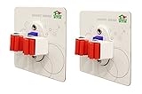 JustNile取り外し可能な壁粘着Mop /ほうきホルダー/クリーニングツールオーガナイザー/傘ホルダー、2のセット