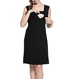 yeesureマタニティbreast-feedingジャージードレスyf12産後ノースリーブロンパースClothes for Maternalタンクドレス US サイズ: XL カラー: ブラック