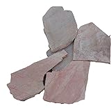 乱形石材 アルビノピンク 4束セット(約0.25平米 × 4)敷石 鉄平石 乱形石 石材 建材 和風庭園 茶庭 張石 建物の床石 壁石