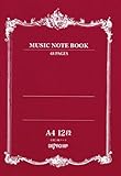 MUSIC NOTE BOOK 音楽5線ノート A4 12段