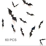 Halloween Party Decor Max-elf 3D Decorative BatsPumpkin LanternWitchWall Decal Wall StickerHalloween