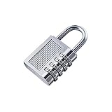 origin ダイヤル式 ロック 可変式 4桁 南京錠 防犯用 海外 旅行 荷物 スーツケース (シルバー) LOCK41-SV