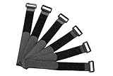 Cable Ties Cord Organizer - Hook and Loop Reusable Self-Fastening Cinch Strap 24 Pieces 12-Inch, Bla