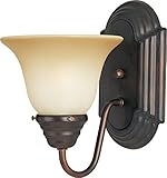 Maxim Lighting 8011WSOI One Light Wilshire Glass Wall Light, Oil Rubbed Bronze [並行輸入品]