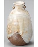 瀬戸焼 加藤正博　菊陶園　粉引　耳付一輪差　花瓶　サイズ 8.1 x 12.5cm