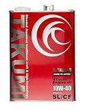 TAKUMIモーターオイル(AKTJAPAN) エンジンオイル 10W-40 4L 4輪ガソリン車/ディーセル車用 鉱物油