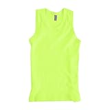 Plus Nao(プラスナオ) タンクトップ ノースリーブ トップス 無地 シンプル ラウンドネック キッズ ジュニア 子供用 男の子 男児 女の子 女 M ライトグリーン