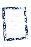 Reed & Barton Silver Link 5 by 7-Inch Frame, Navy