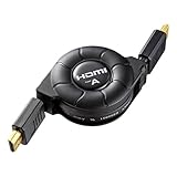 サンワサプライ HDMI巻取りケーブル 1.2m ブラック KM-HD20-M12