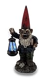 Walking Fred Zombie Gnome Solar Lantern Statue 17 in. [並行輸入品]