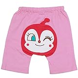 【本体綿100％】2017年 夏物 アンパンマン 天竺 ４キャラ ５分丈パンツ Anpanman ピンク◇80cm