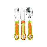 ステンレス製のカトラリーセット、オレンジ (Vital Baby) (x 4) - Vital Baby Stainless Steel Cutlery Set, Orange (Pack of 4)