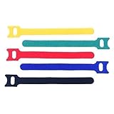BindTek E-Z15 Premium Cable Ties Reusable Hook & Loop Velcro Cable Ties 6 L Multi Colors [並行輸入品]