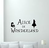 不思議の国のアリス壁デカールCheshire Cat Smile Cartoonディズニーポスタービニールステッカー子供ティーンボーイズ部屋保育園寝室壁アート装飾壁画243 CRT