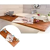 バスラック、タブトレイ太い防水耐摩耗性の滑らかなソリッドウッドファミリースパ 16GRG (Color : Natural, Size : L-60cm)