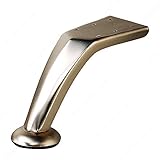 4 – 3 / 4 "現代的な曲線家具脚 – サテンFinishedニッケル