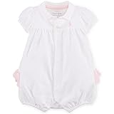 Ralph Lauren(ラルフローレン) ワンポイントポロヒップフリルバブルカバーオール(White)ショートオール 9M(6-9ヶ月)[並行輸入品]