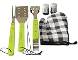 WARRAH Stainless Steel BBQ Barbecue Grill Tool Set With Aluminum Storage Case [並行輸入品]