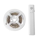 XCSOURCEワイヤレスPIRモーションセンサーストリップライト1.5 M 45 LED電池式ワードローブキャビネットベッド下夜ランプld1052