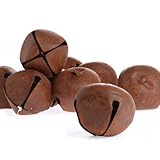 Factory Direct Craft package of 9 rusty tin jingle bells 2.5 Inches in diameter for holiday and home