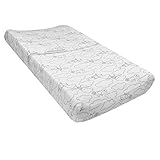 Just Born Retro Ride Transportation Changing Pad Cover, White/Grey