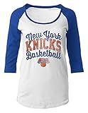 NBAレディース100 %コットンベビーJersey 3 / 4 Sleeve Scoop Neck Tee S ブルー