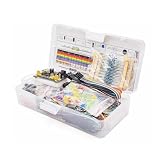 GOODCHI 電子エンターテインメントキット 新しいブレッドボードセット 電子部品スターター パワーモジュール DIYキット 830接点ブレッドボード R3用 コンポーネントパッケージ プラスチックボックス付き