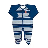 シラキュースOrangemen NCAA新生児赤ちゃん長袖ラグビーFooted Romper カラー: ブルー