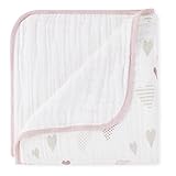 (エイデンアンドアネイ) aden+anais ベビー ブランケット コットン かわいい 大判サイズ 11.heart-breaker【6041】