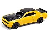 AUTO WORLD 1/64スケール 2019 ダッジ チャレンジャー デーモン イエロー/ブラック AWSP068B 完成品ミニカー